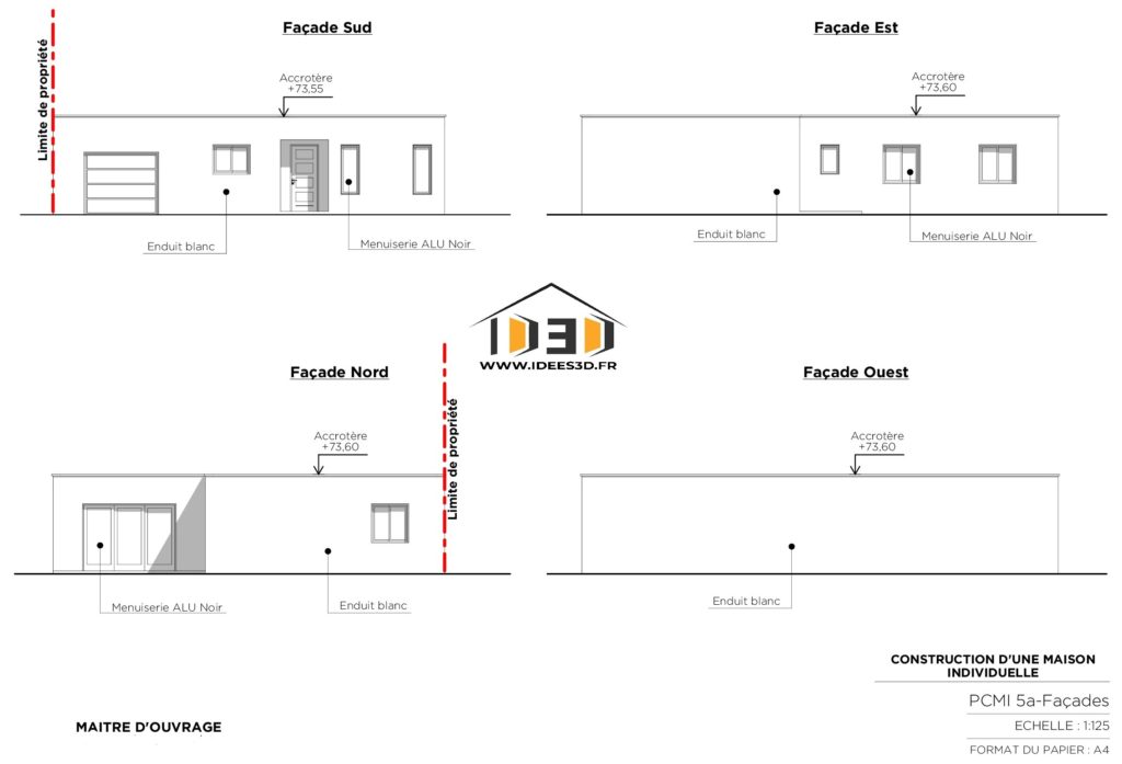 Plan de façades