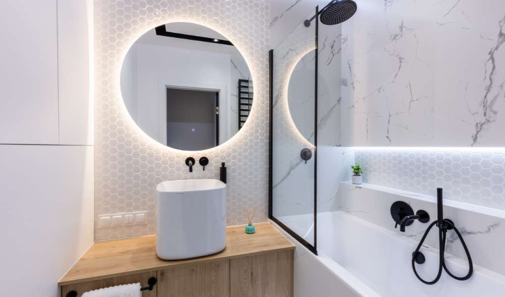 salle de bain d’un petit appartement de 40m2