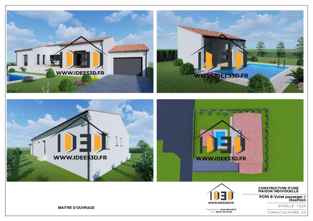 Plans de maison 4 chambres – Idées 3D